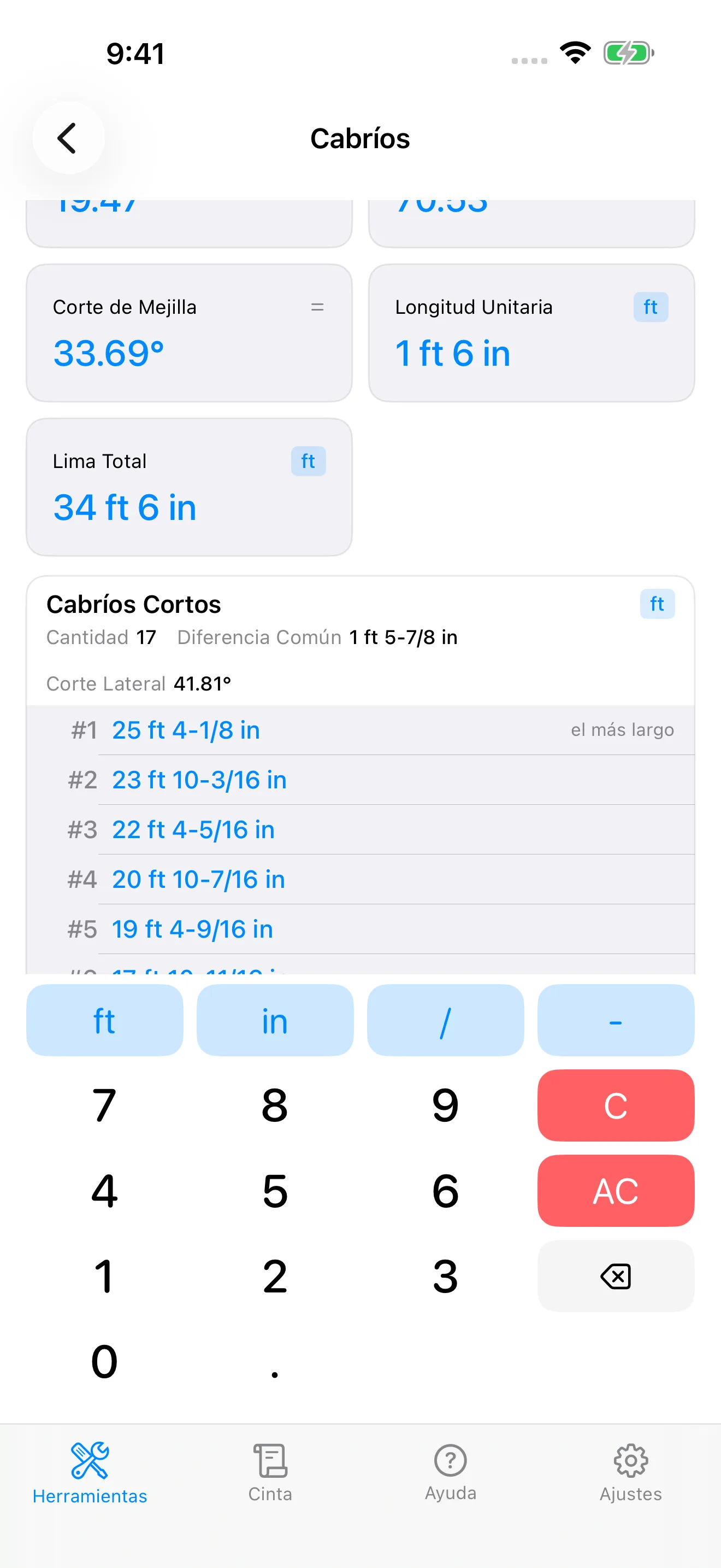 CutOnce rafter cut list output