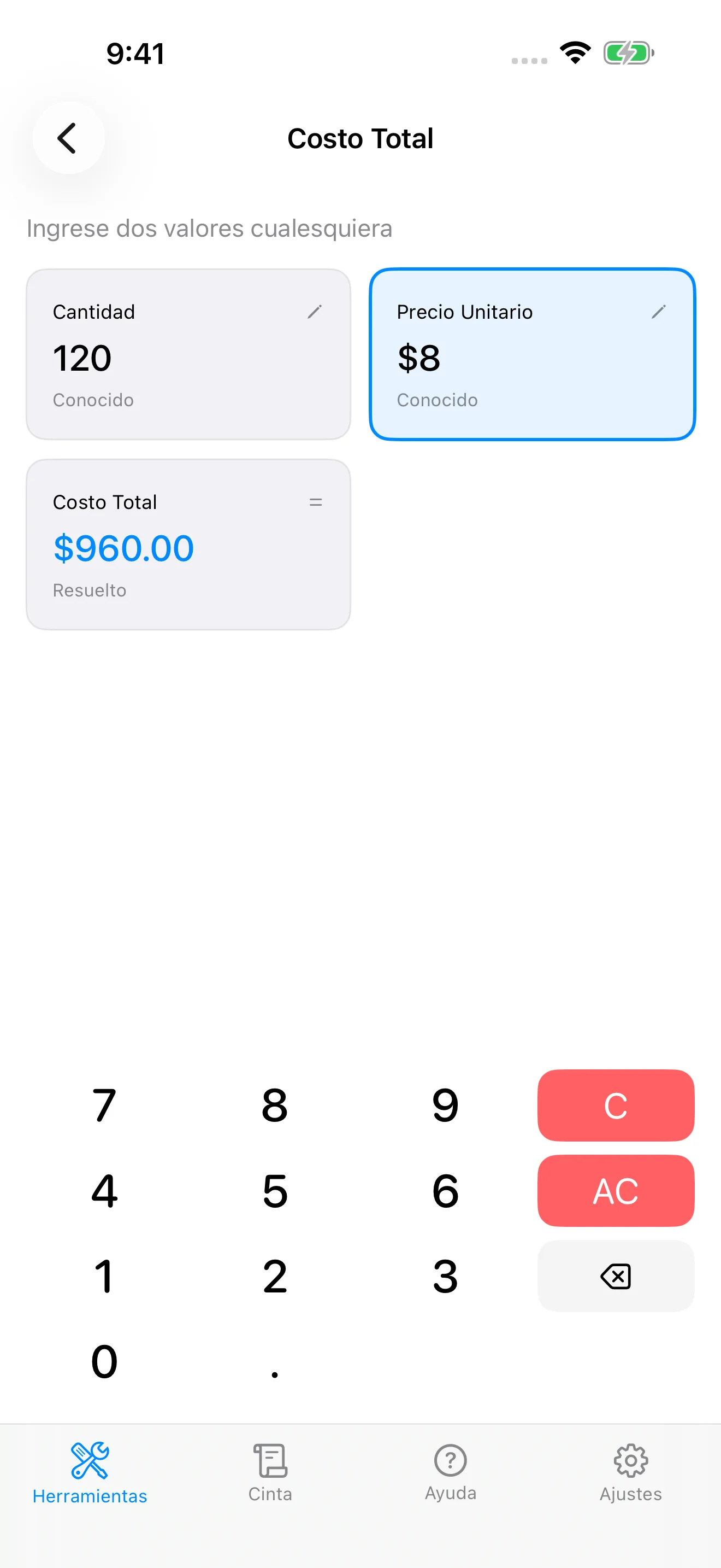 CutOnce total cost estimating calculator