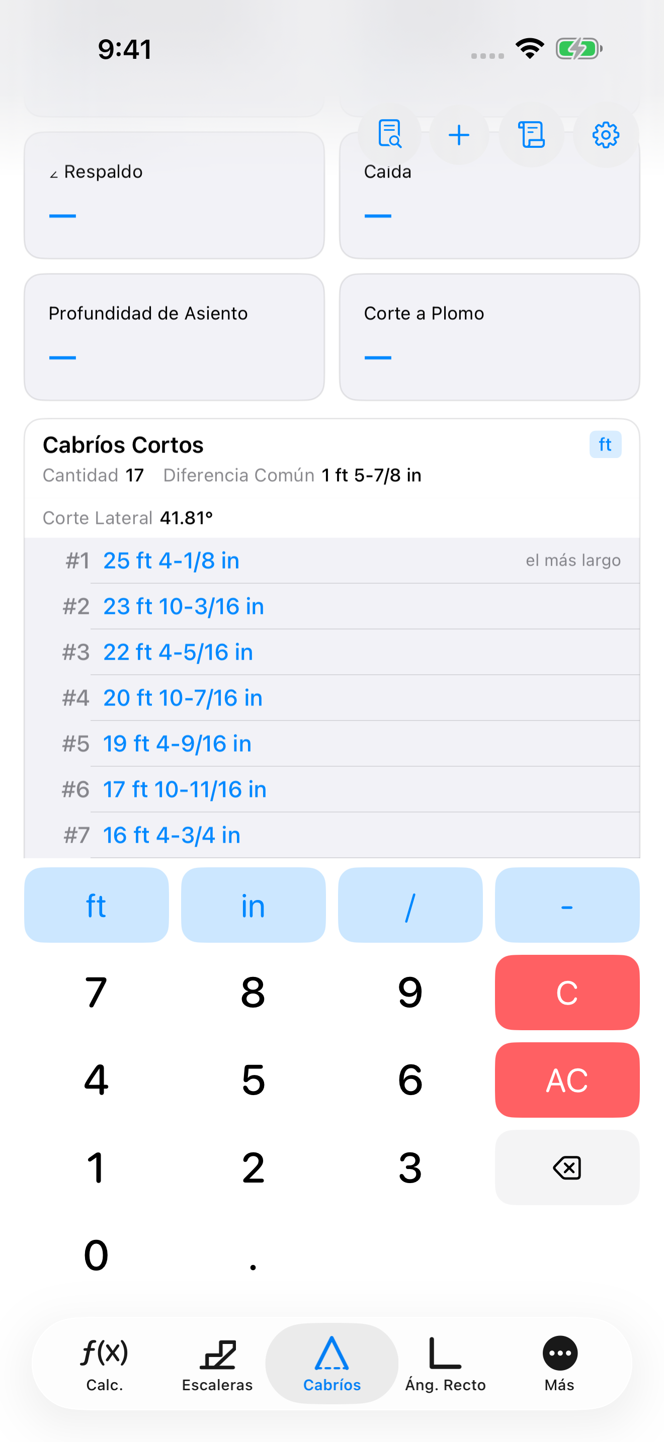 CutOnce rafter cut list output